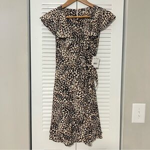 NEW Free People French Quarter Print Wrap Mini Dress Women's Size XS